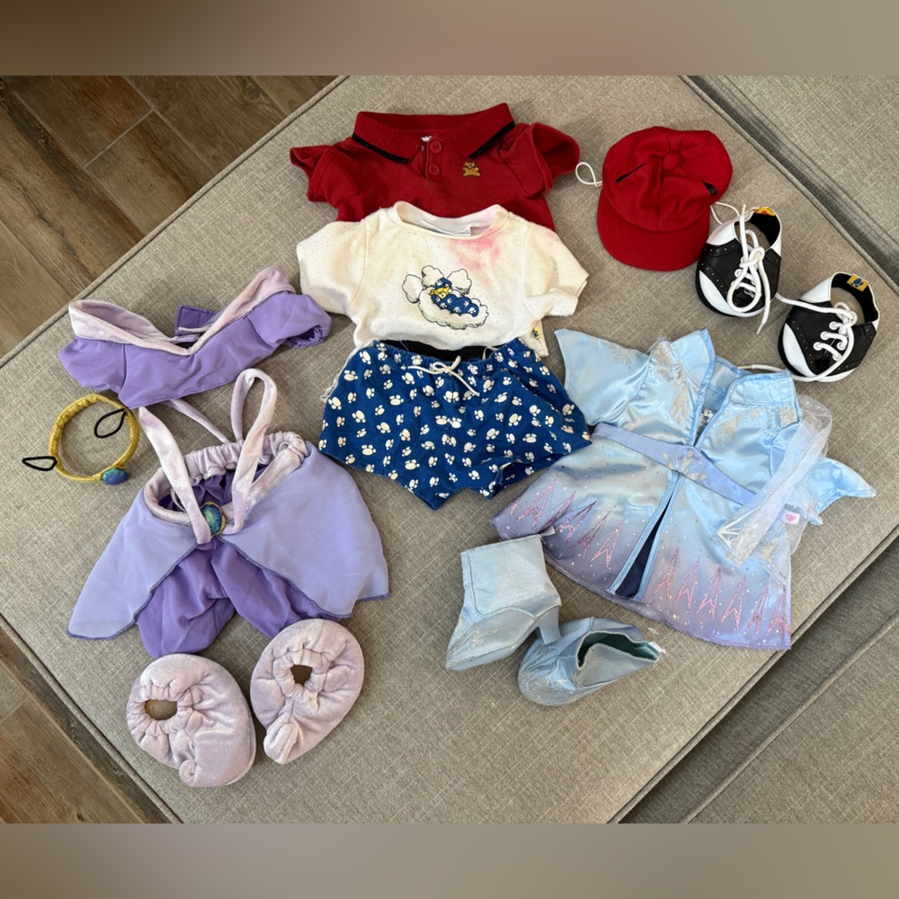 Build A Bear Clothing Lot (includes Disney Elsa and Jasmine)
